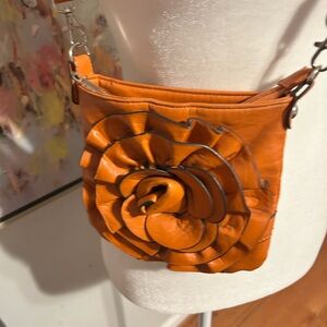 Orange Floral Mini Women's Bag